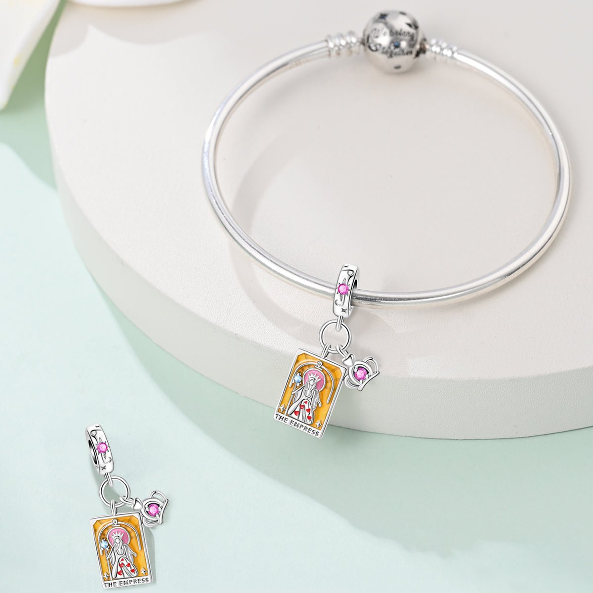 The Empress Tarot & Crown Dangle Charm
