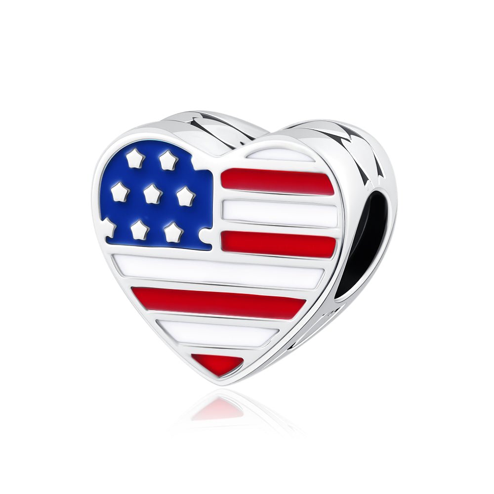 USA Heart Charm