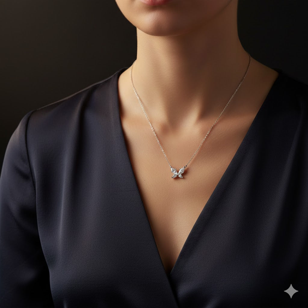 Béra&Co. Butter-fly Moissanite Necklace