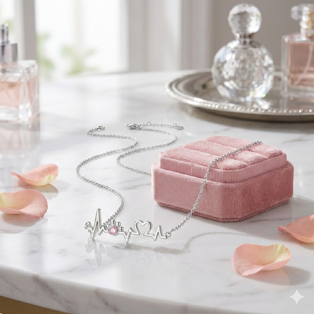 Furry Heartbeat Necklace