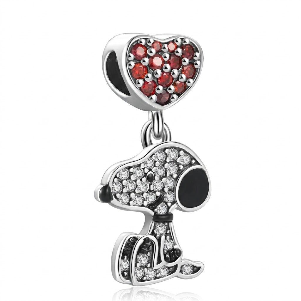 Disney Snoopy Heart Charm