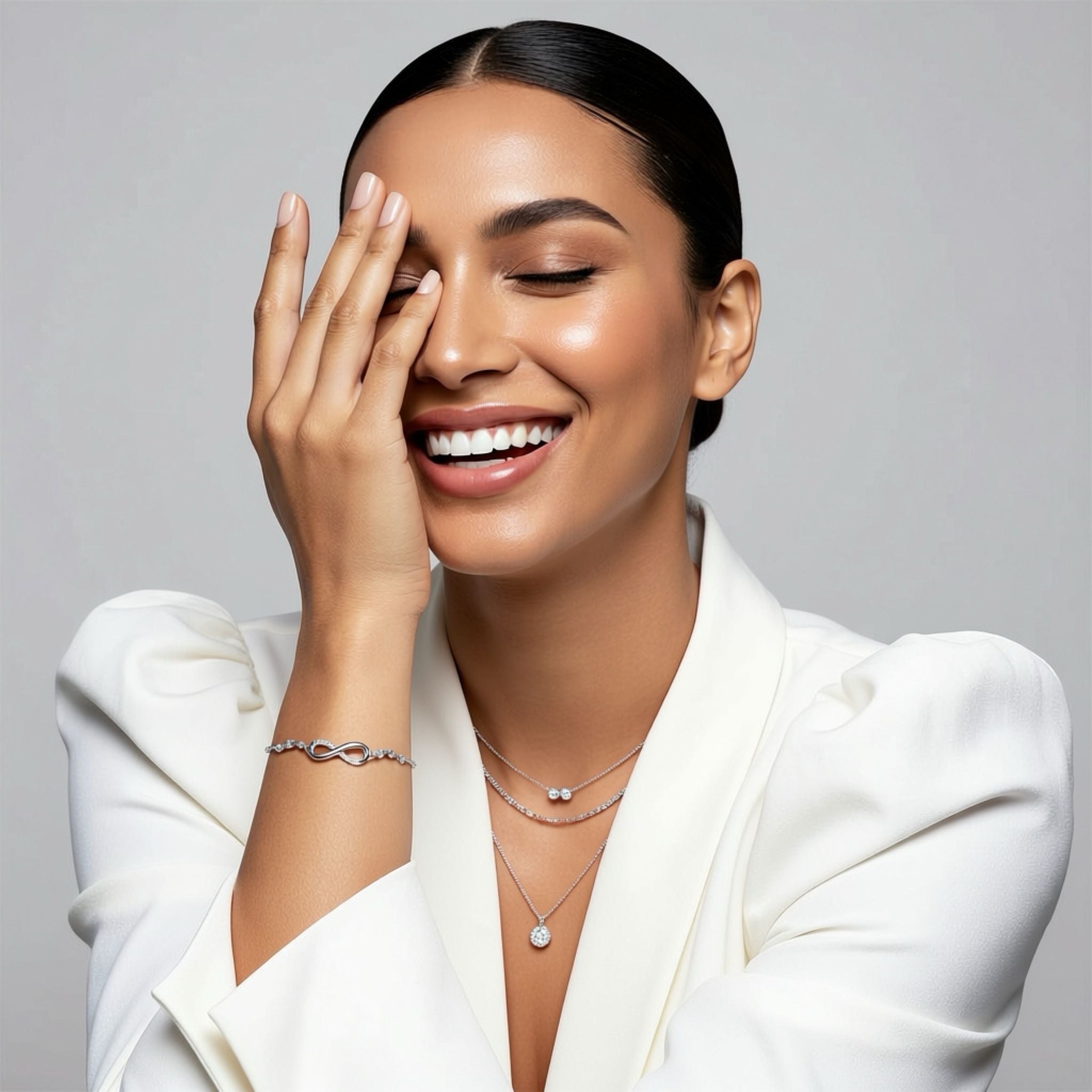 Timeless Infinity Bracelet with Diamond Accents