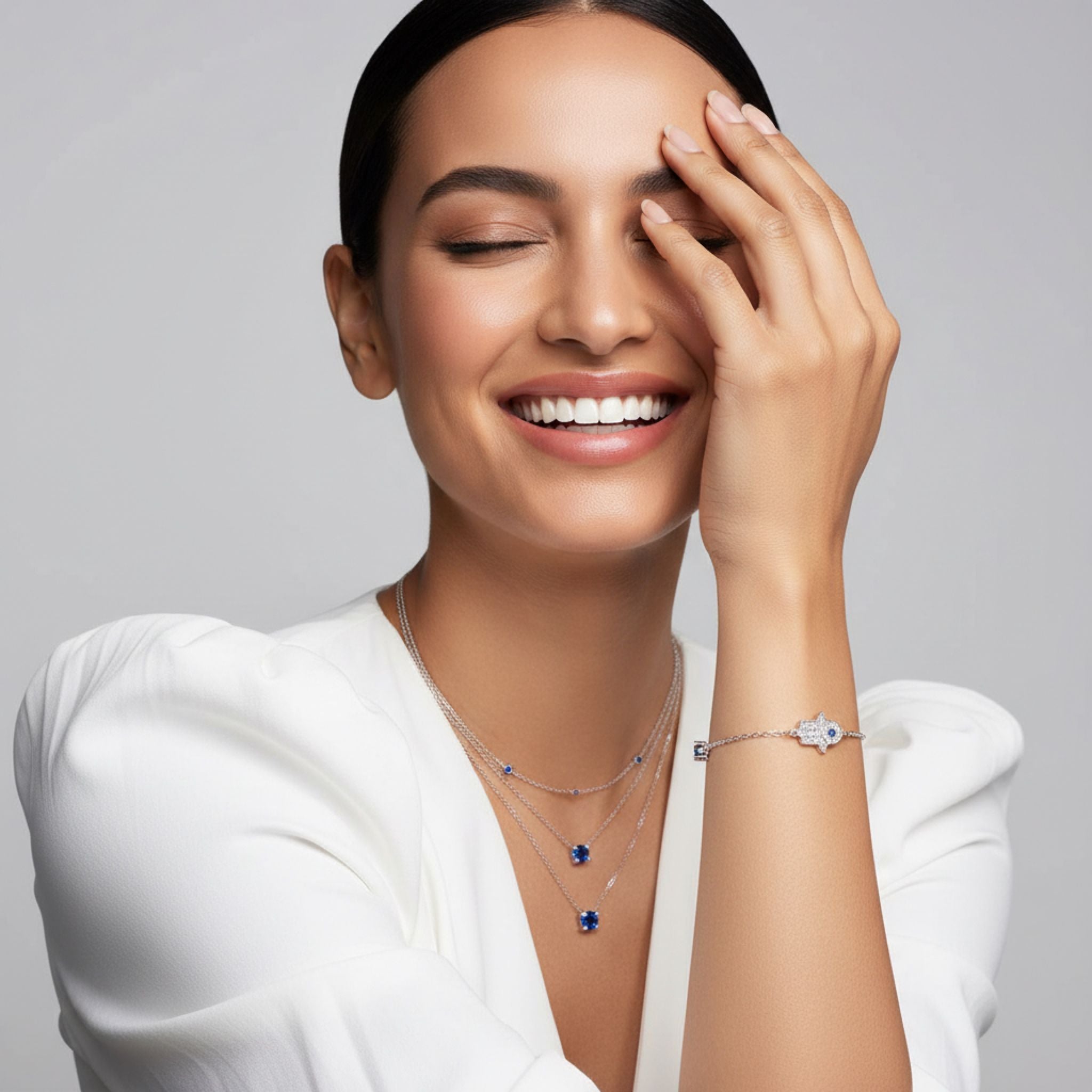 Hamsa Hand and Evil Eye Bracelet