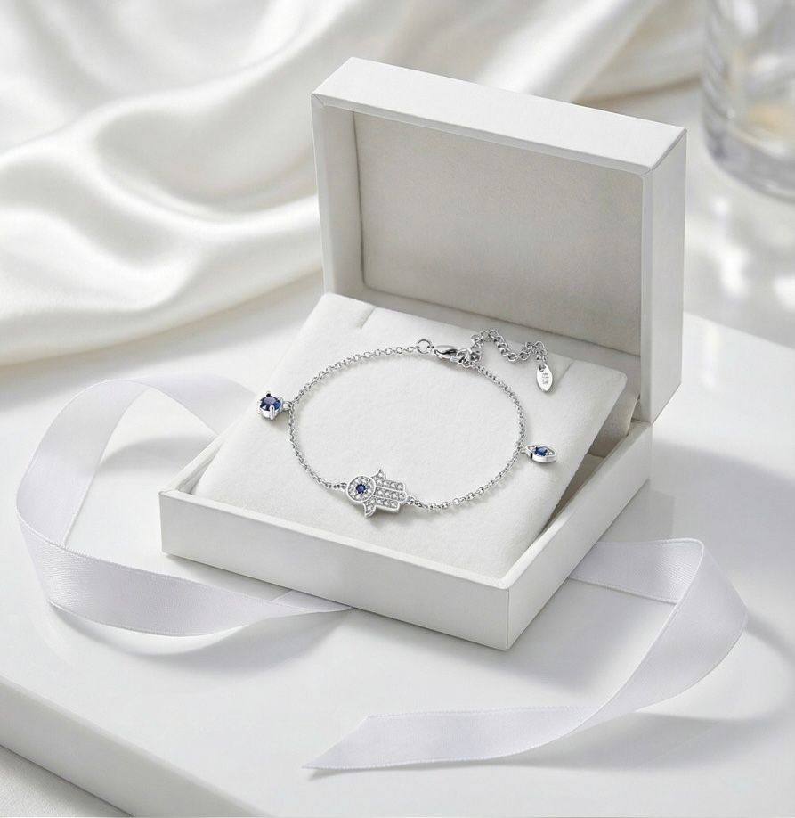 Hamsa Hand and Evil Eye Bracelet