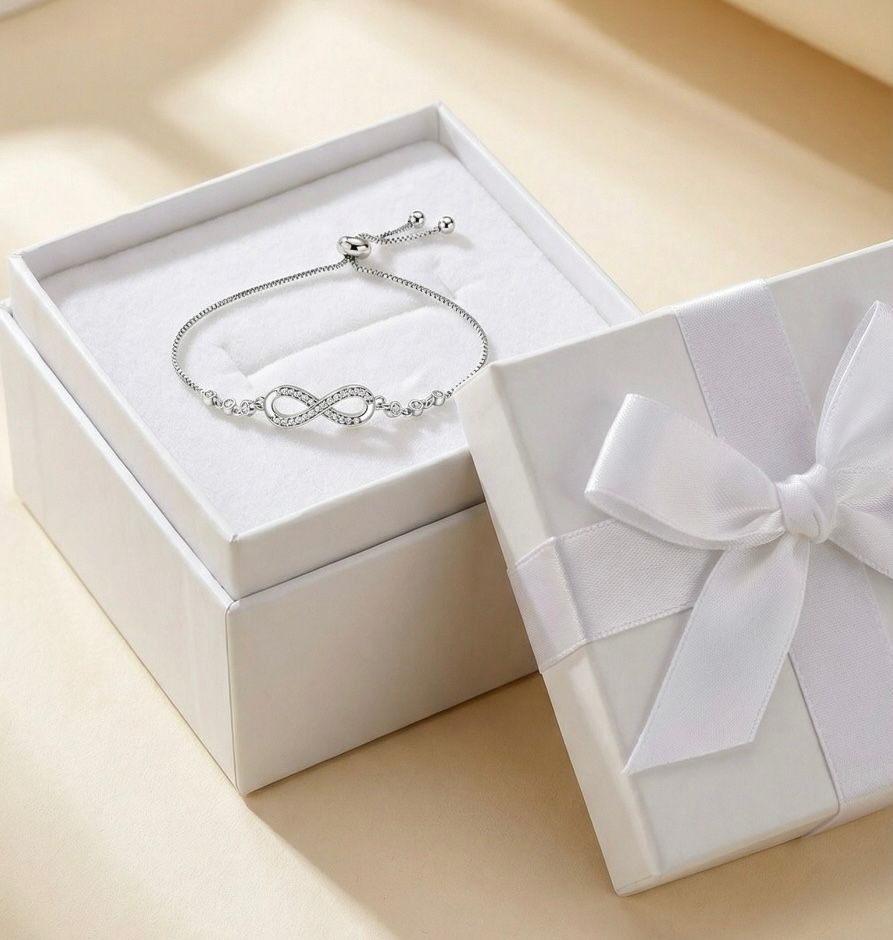 Elegant Infinity Knot Bracelet with Crystal Accents