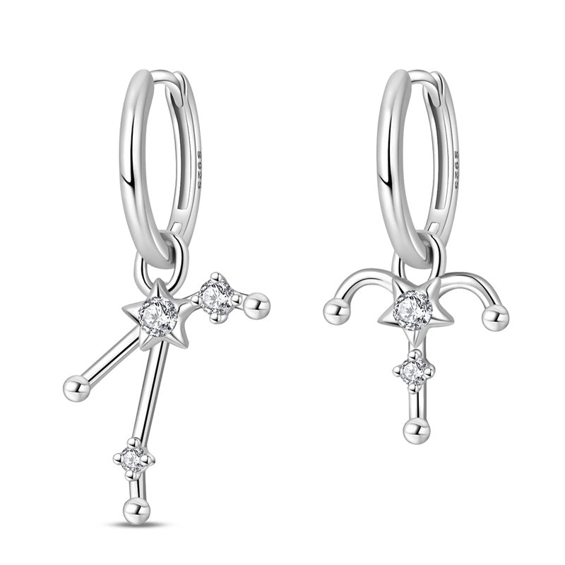 Aries Constellation Zodiac Hoop Earrings