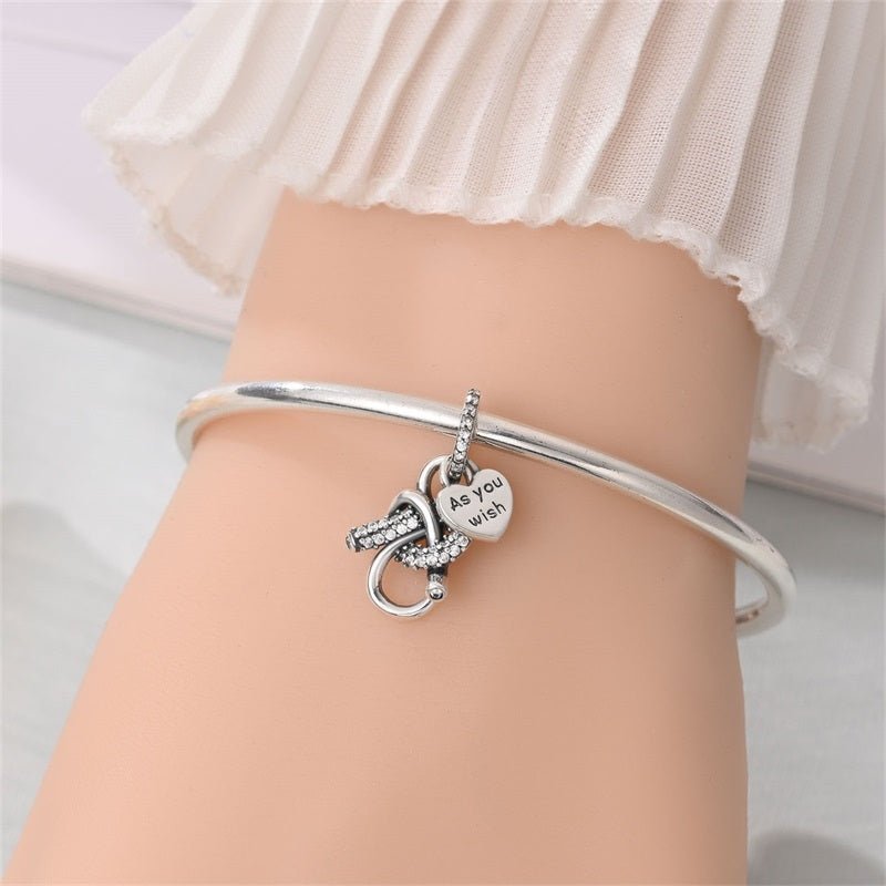 As You Wish Heart Knot Dangle Charm