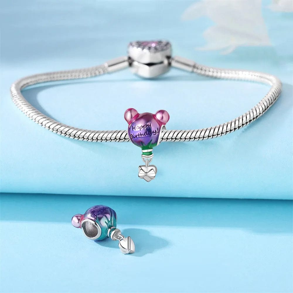 Happy Birthday Hot Air Balloon Charm