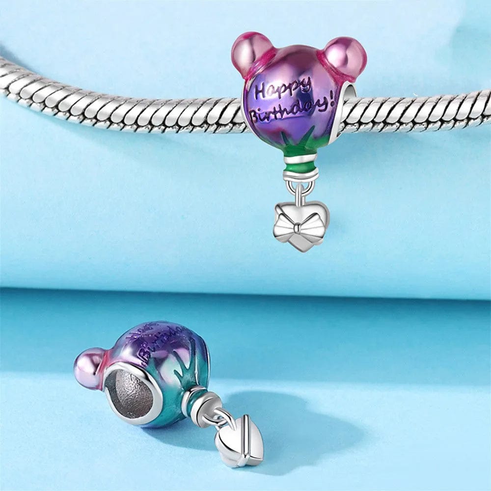 Happy Birthday Hot Air Balloon Charm