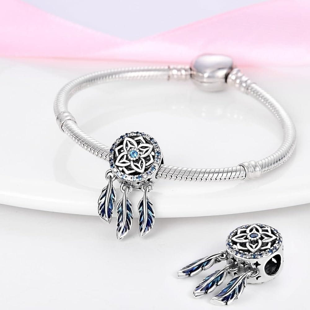 Blue Dreamcatcher Charm