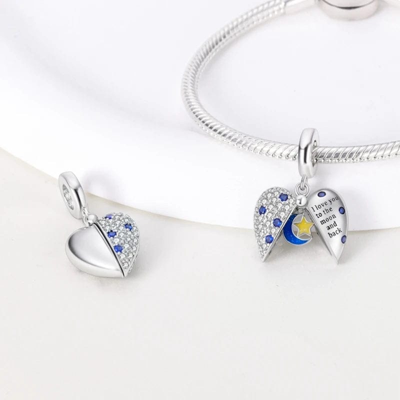 Blue Moon Love Lock Charm