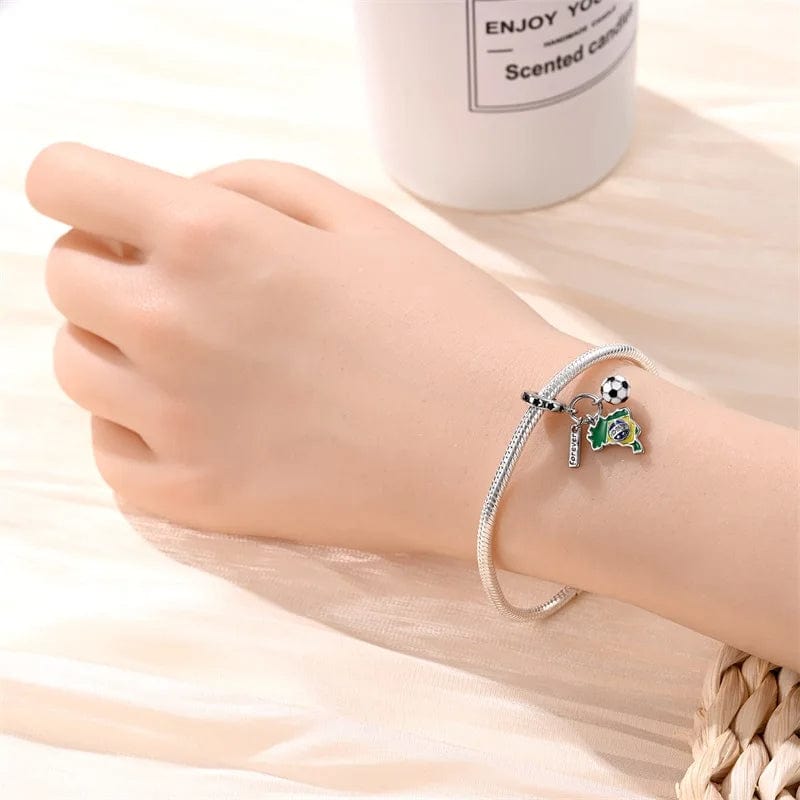 Brazil Football Charm
