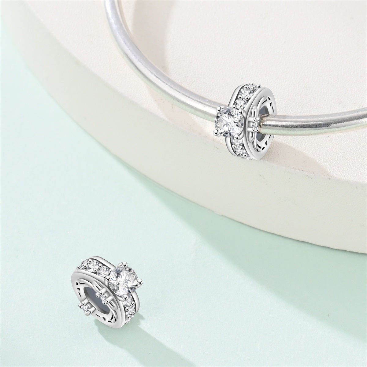Brilliant Round Cut Solitaire Ring-Style Charm