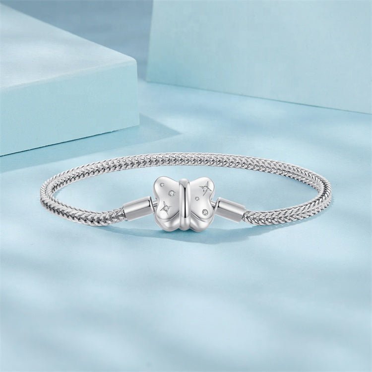 Butterfly Sparkle Clasp Charm Bracelet