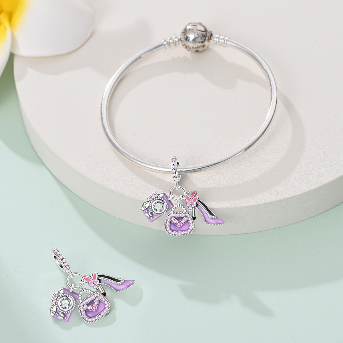 Camera, Handbag, & High Heel Shoe Dangle Charm