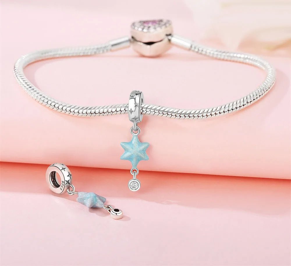 Celestial Galaxy Star Murano Dangle Charm