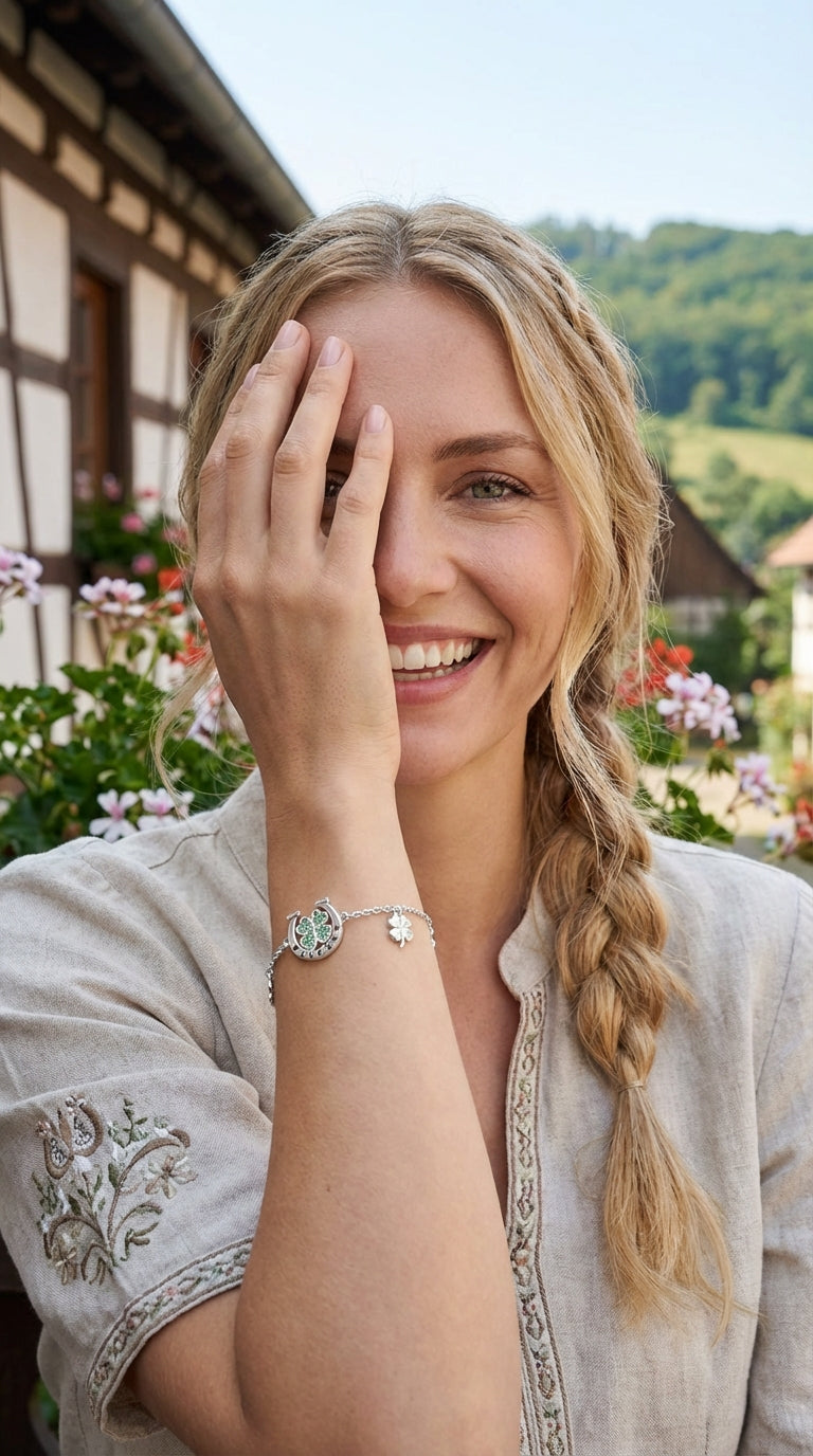 Lucky Horseshoe Clover Bracelet