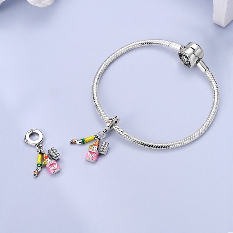 Cigarette & Lighter Dangle Charm