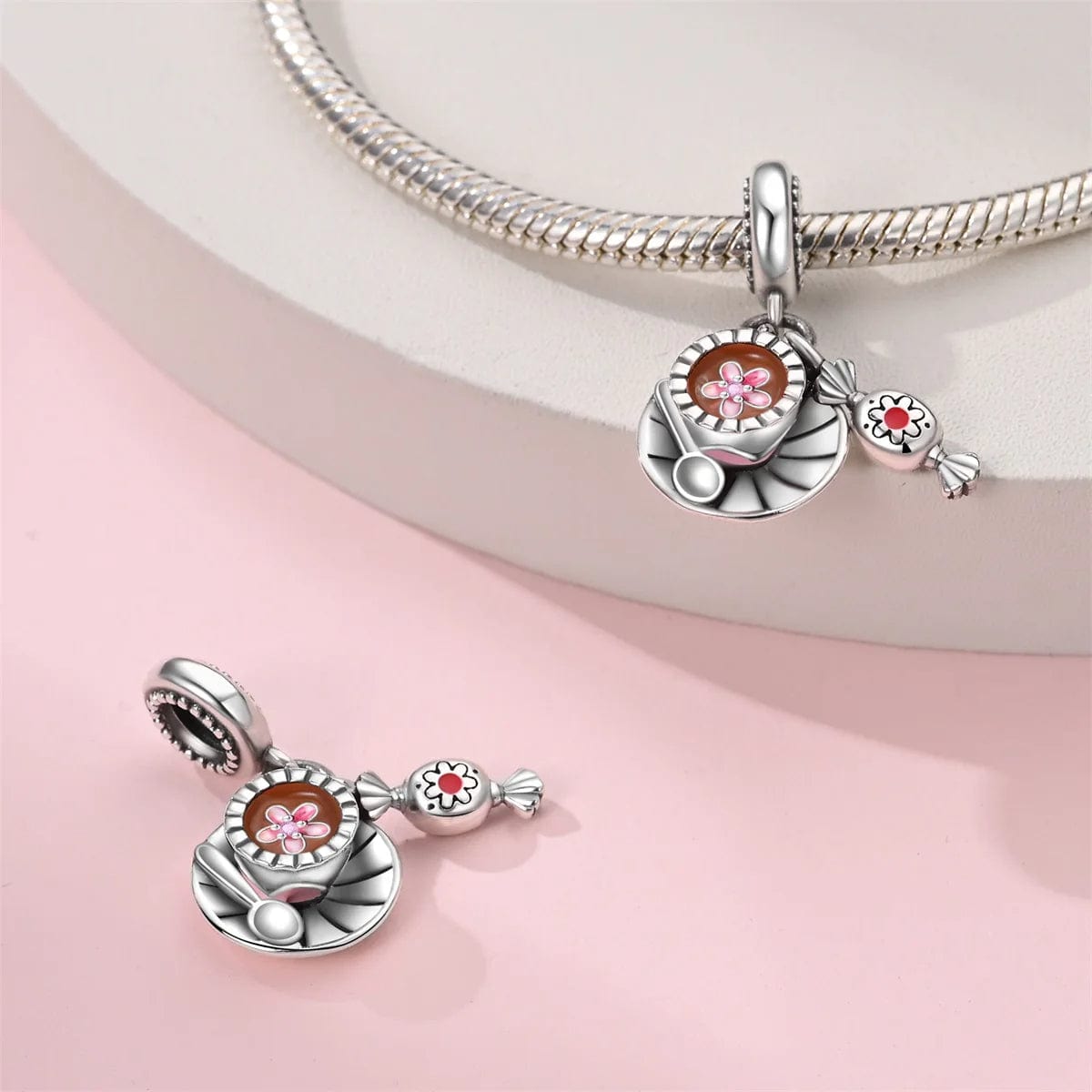 Coffee with Candy Double Dangle Charm