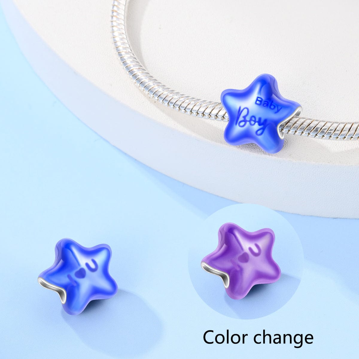 Color-changing Gender Reveal Boy Charm