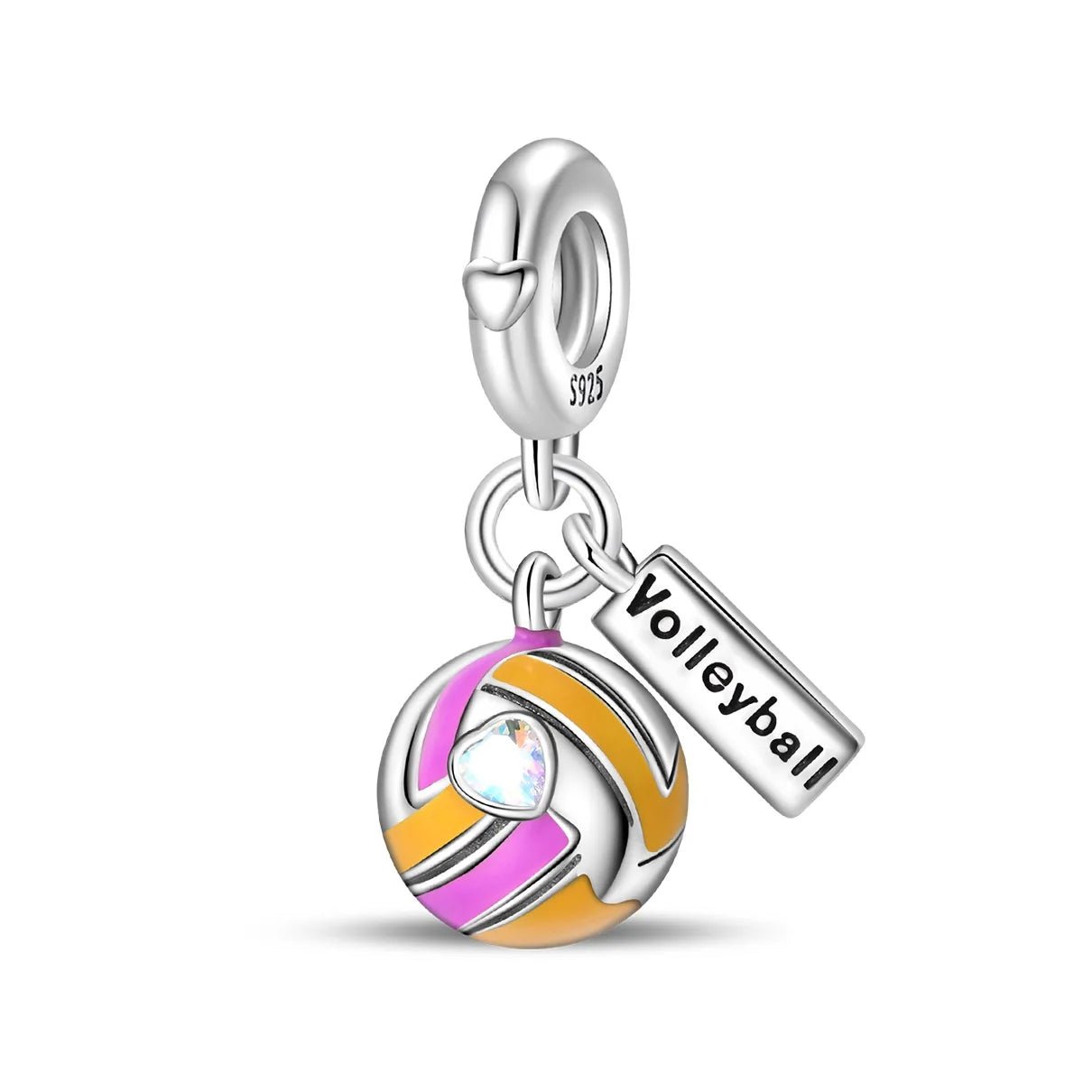 Colorful Volleyball Dangle Charm