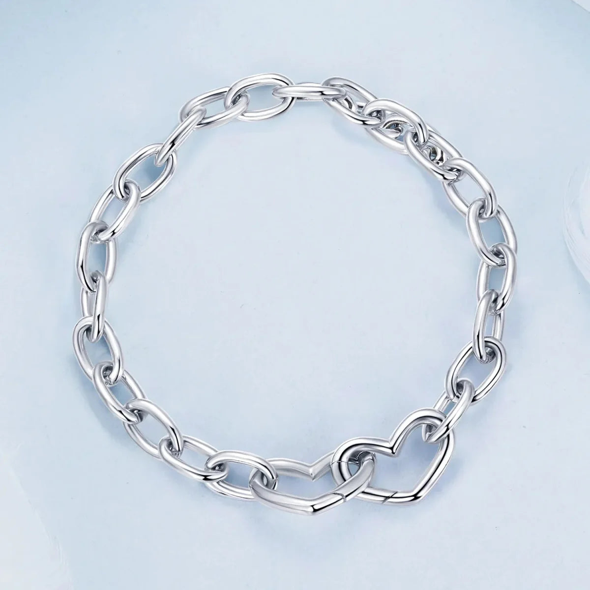 Double Heart Link Chain Bracelet