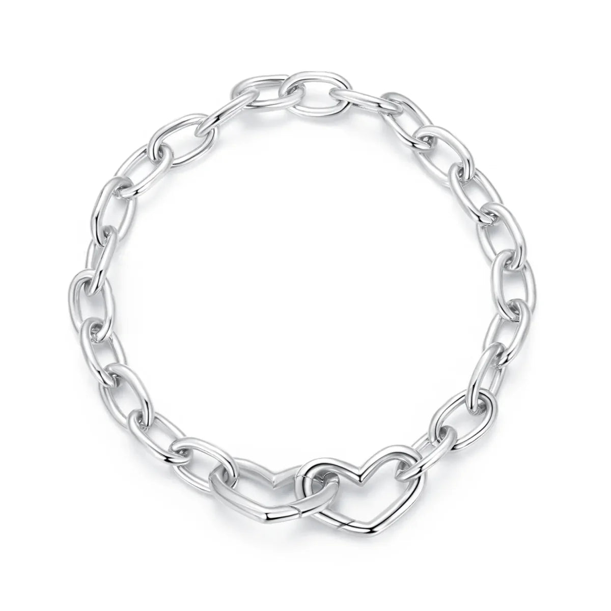Double Heart Link Chain Bracelet