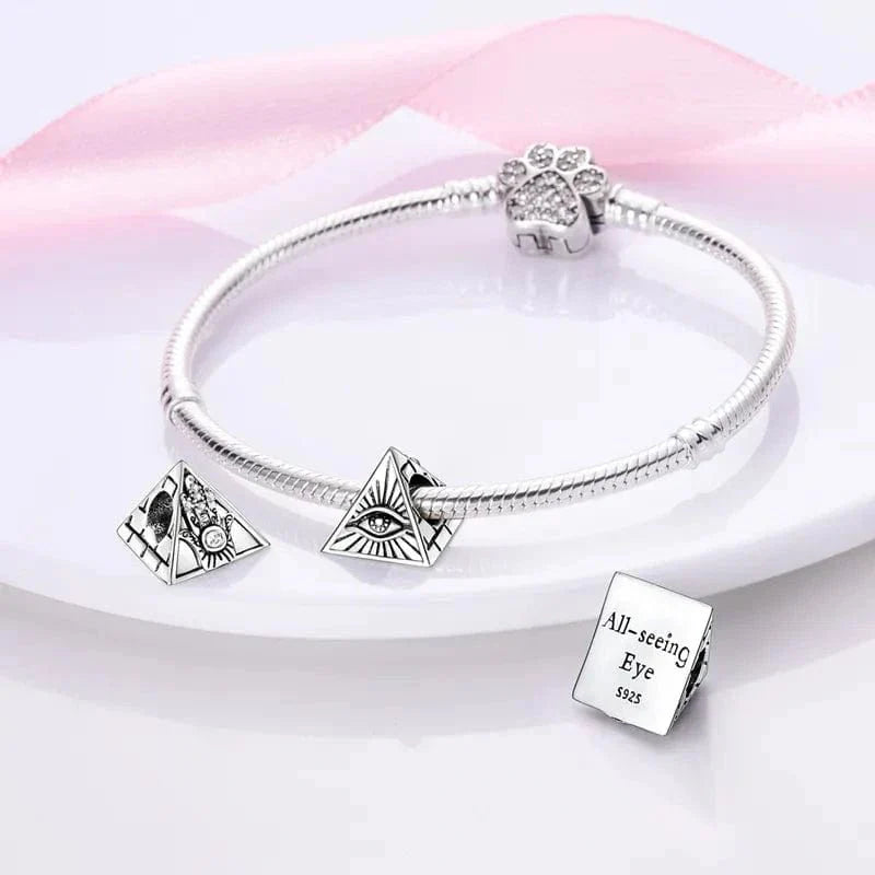 Egypt Pyramid Evil Eye Charm