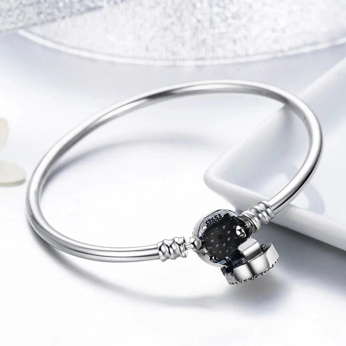 Evil Eye Pavé Charm Bangle