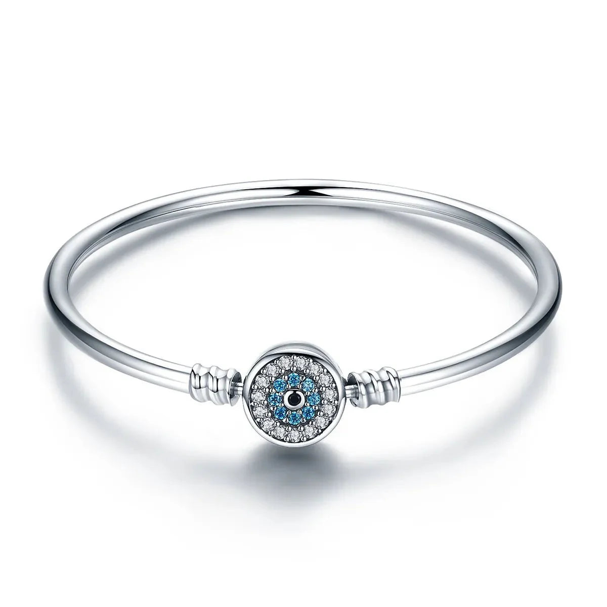 Evil Eye Pavé Charm Bangle