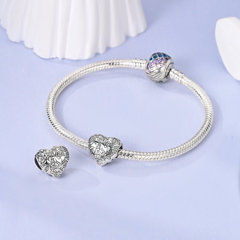 Floral Heart Charm