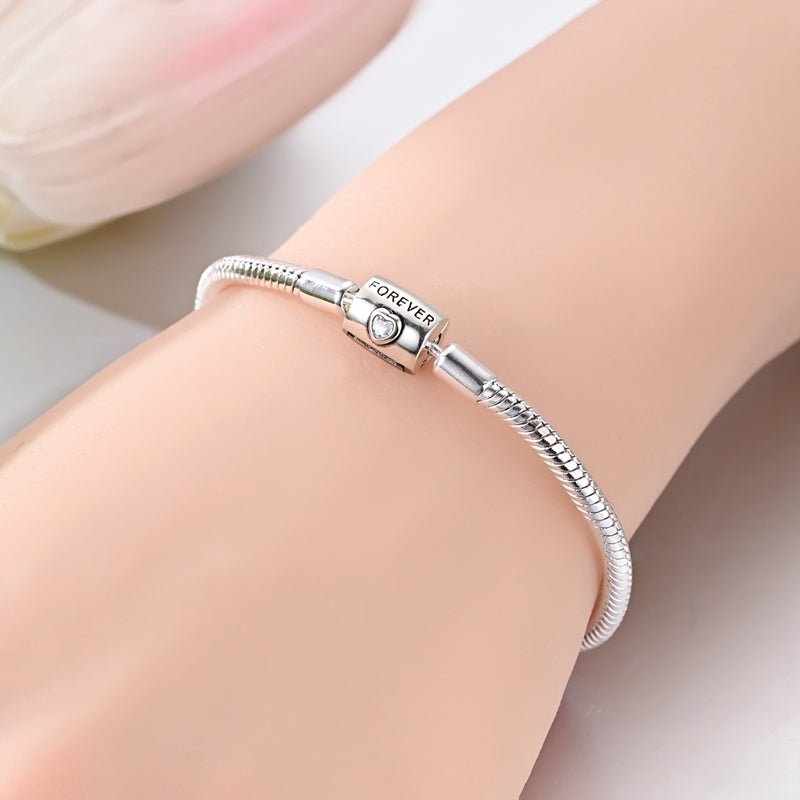 Forever Heart Snake Chain Bracelet