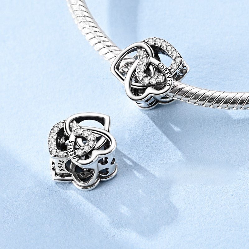 Forever Interlocking Hearts Charm