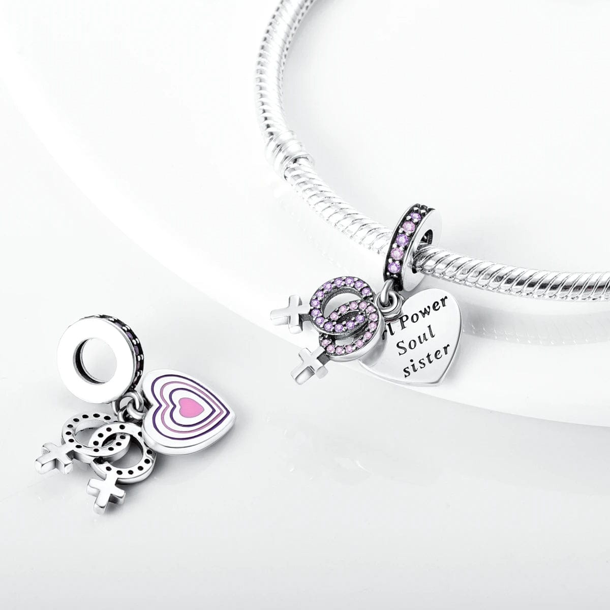 Girl Power Soul Sister Best Friends Charm