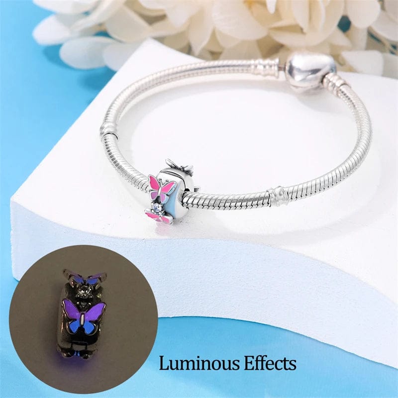 Glow in the Dark Luminous Butterflies Clip Charm