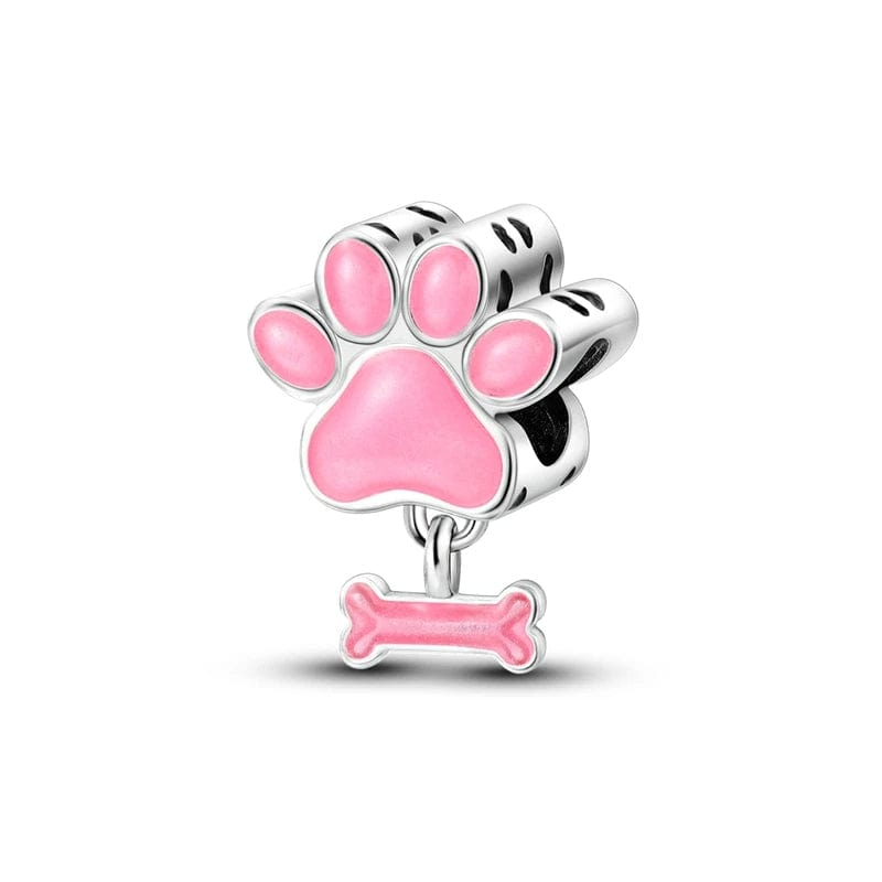 Glow in the Dark Luminous Paw and Bone Charm