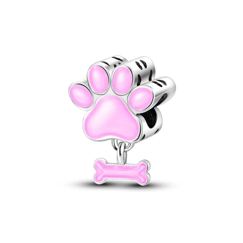 Glow in the Dark Luminous Paw and Bone Charm