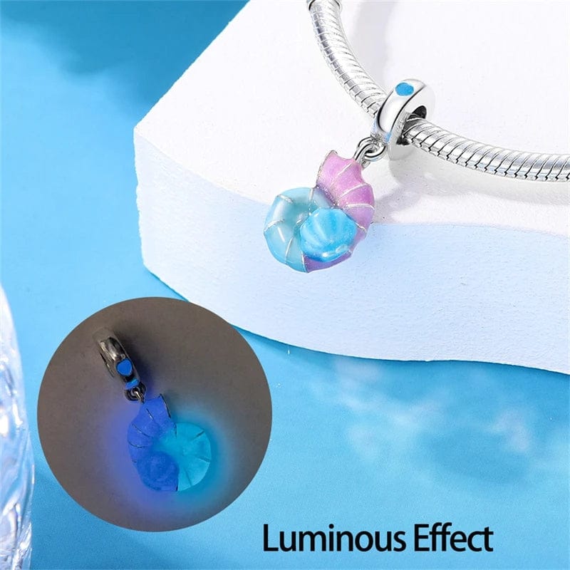 Glow in the Dark Luminous Seashell Dangle Charm