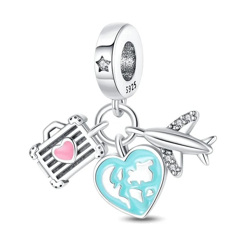 Glow in the Dark Luminous Travel Plane & Luggage Dangle Charm