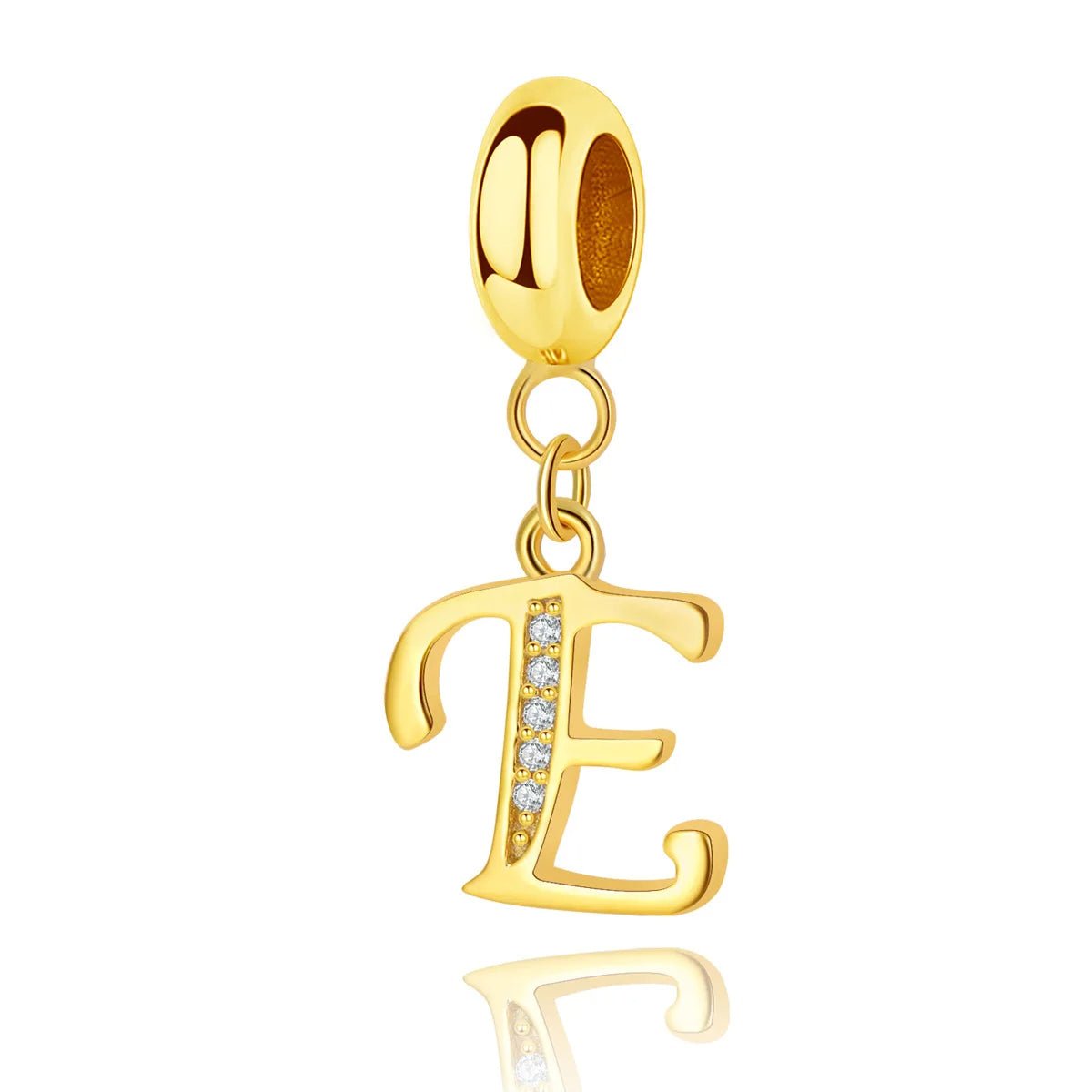 Gold Initial Letter A~Z Alphabet Dangle Charms
