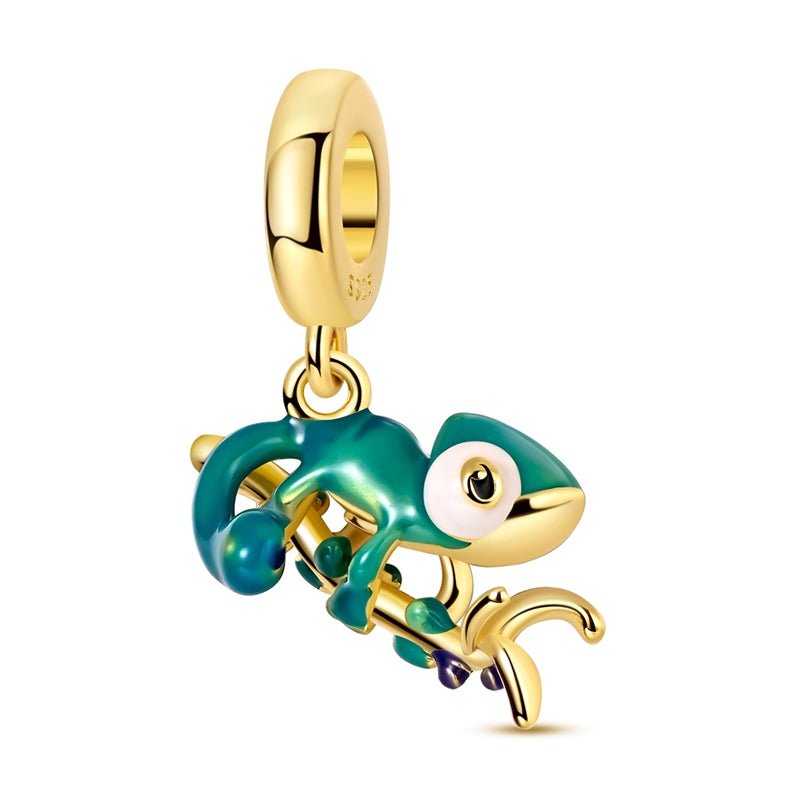 Gold Thermochromic Chameleon Dangle Charm