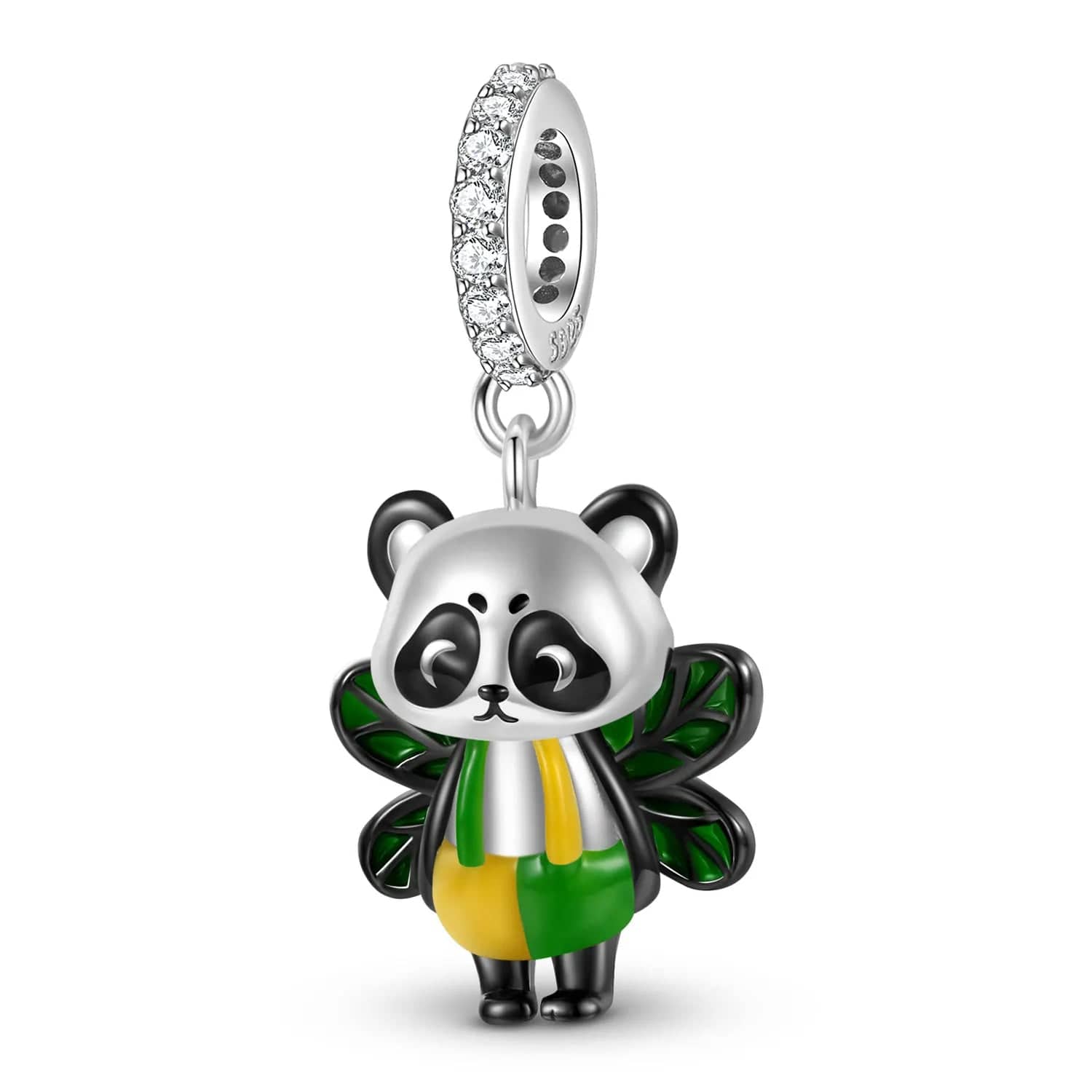 Green Winged Panda Dangle Charm