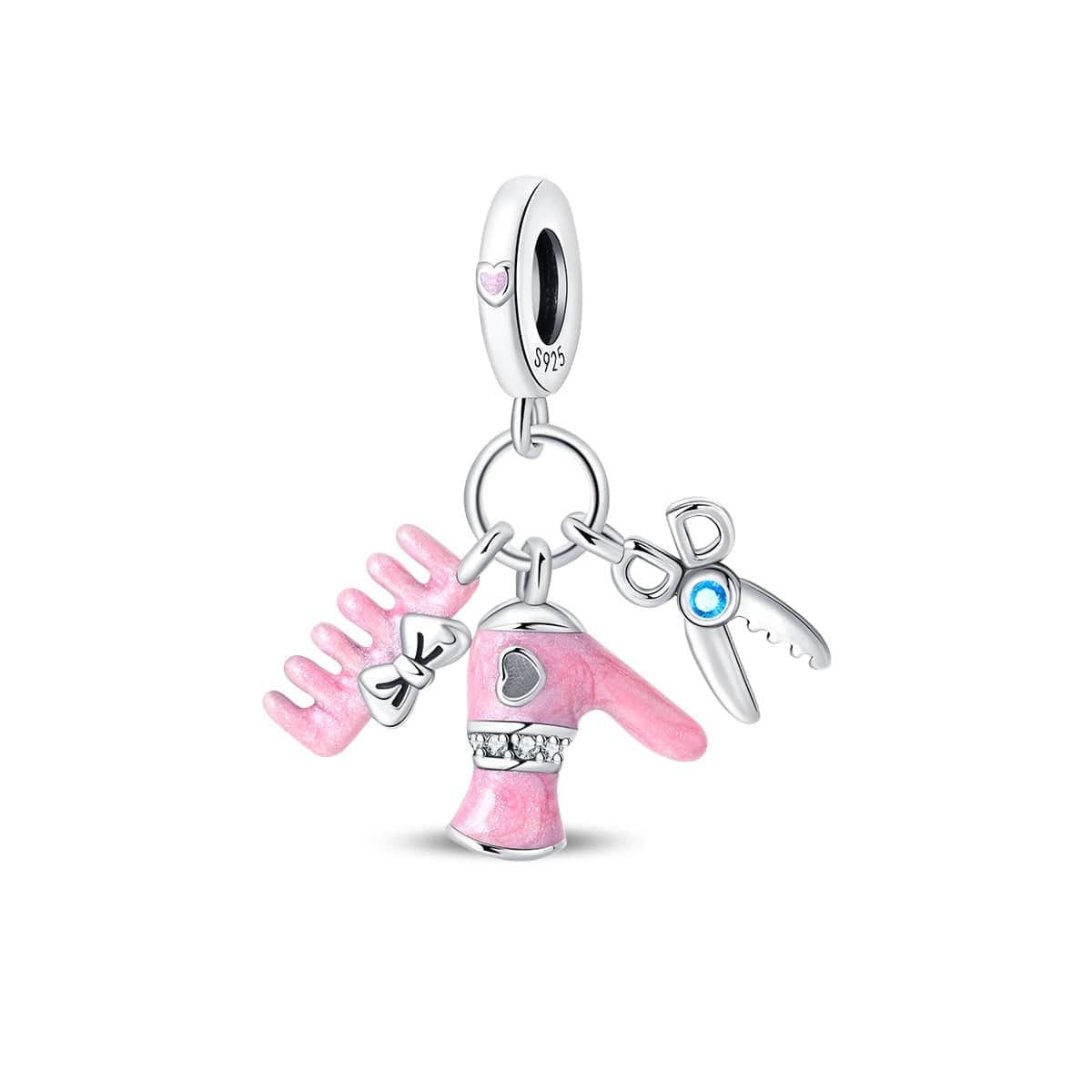 Hairdryer, Comb & Scissors Trio Charm