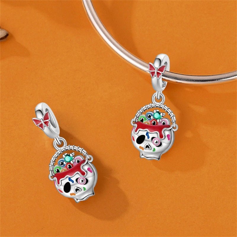 Halloween Skull Cauldron Dangle Charm