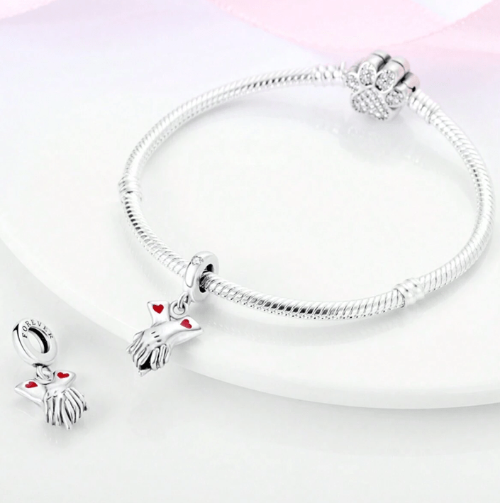 Hand In Hand Love Forever Dangle Charm