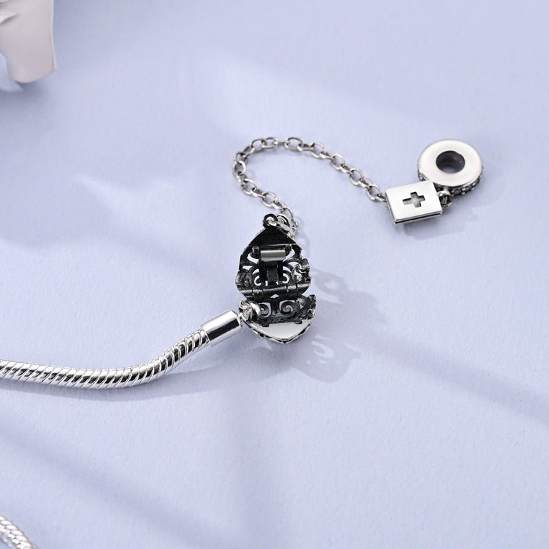 Heart & Cross Charm Bracelet with Bible Safety Chain