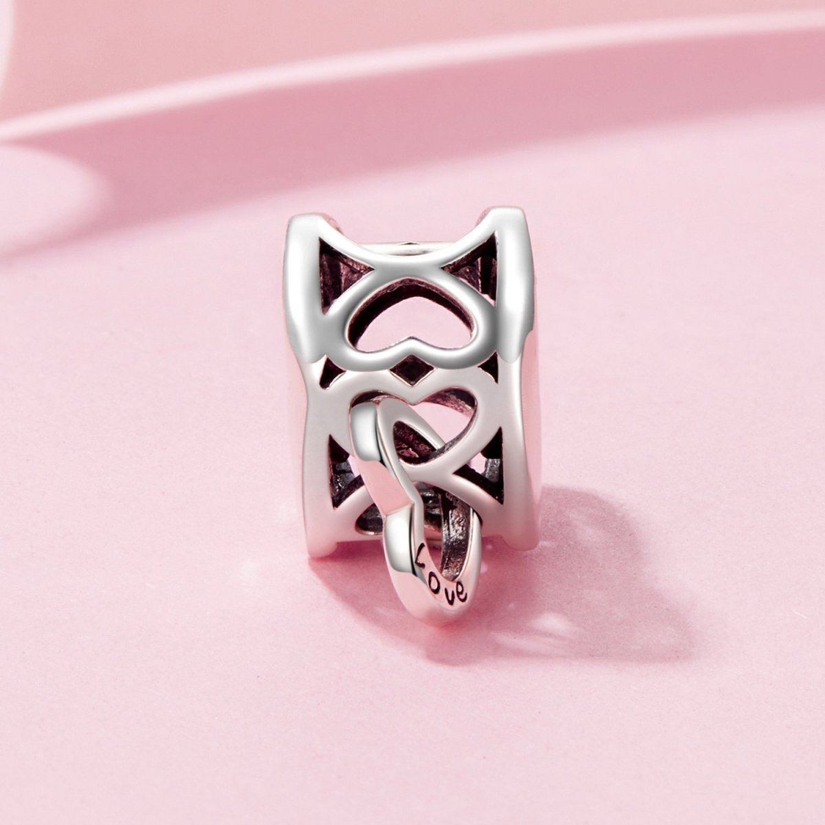 Love You Mom Infinity Heart Charm