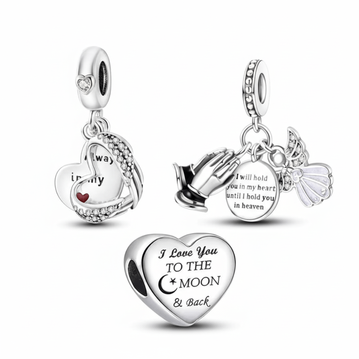 Heaven & Heart Memorial Charm Trio