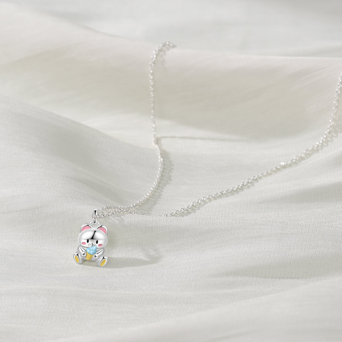 Ice Cream Bear Pendant Necklace
