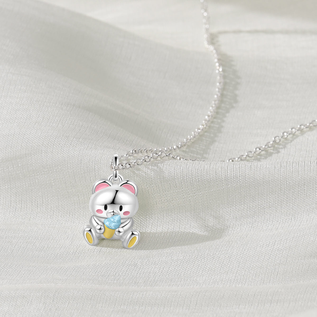Ice Cream Bear Pendant Necklace
